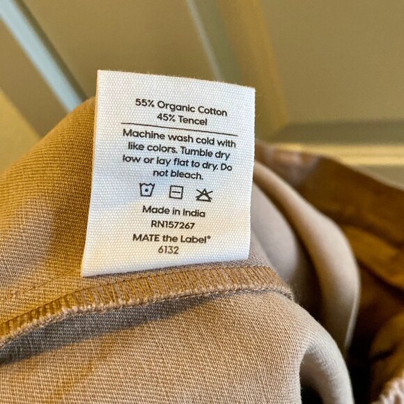 MATE The Label Tencel Twill Pleated Pant Size Small Mushroom - Picture 6 of 7